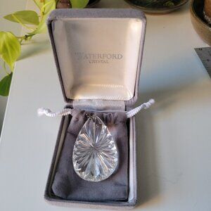 Waterford Crystal Teardrop Pendant with Box and Pouch